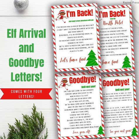 Elf Arrival Letter, Elf Printables, Elf Arrival, Goodbye Letter, Elf Letters, Pole Nord, Elf Activities, Elf Props, Girl Elf