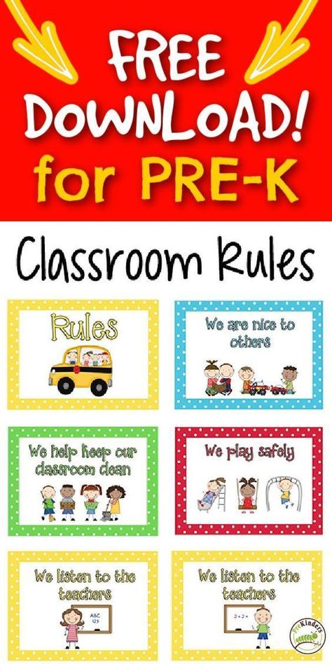 PreKinders shares these printable rule posters to use in your classroom. Preschool classroom rules should be short, and easy to understand by a young child. These colorful posters will help your children learn and remember your classroom rules! Classroom Rules Printable Posters, Printable Classroom Rules, Preschool Class Rules, Preschool Classroom Rules, Classroom Rules Printable, Preschool Rules, Class Rules Poster, Pre K Classroom, Classroom Preschool