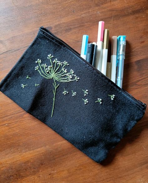 #HandEmbroidered #Whiteflower #CottonCanvasPouch Versatile Zipper #Bag for Daily User, #Makeuppouch #Pencil case #Wallet #Customizablegift #giftidea #embroideredwallet #embroidered  #embroideredpouch  #embroideredcase #case # #embroideredpencilcase  #embroideredbag Embroidered Pencil Case, Embroidery Pencil Case, Cute Embroidery, Beauty Case, Customizable Gifts, Glass Cover, Embroidered Bag, Christmas 2024, Zipper Bag