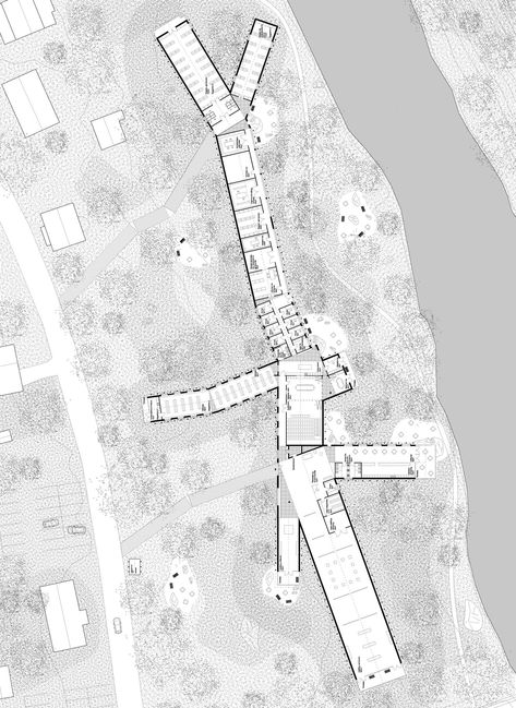 OMMX — Norsk Skogfinsk Museum Landscape Plans Architecture, Site Plans Architecture, Skogfinsk Museum, Architecture Plan Drawing, Landscape Site Plan, Architectural Site Plan, Site Plan Architecture, Architecture Floor Plan, Site Plan Drawing