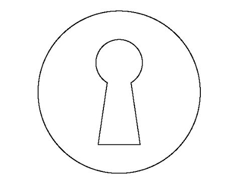 Key hole pattern. Use the printable outline for crafts, creating stencils, scrapbooking, and more. Free PDF template to download and print at http://patternuniverse.com/download/key-hole-pattern/ Key Whole Drawings, Keyhole Template, Key Hole Tattoo, Printable Outline, Coloring Crafts, Scrapbook Embellishments Diy, Embellishment Diy, Adult Coloring Designs, Elements And Principles