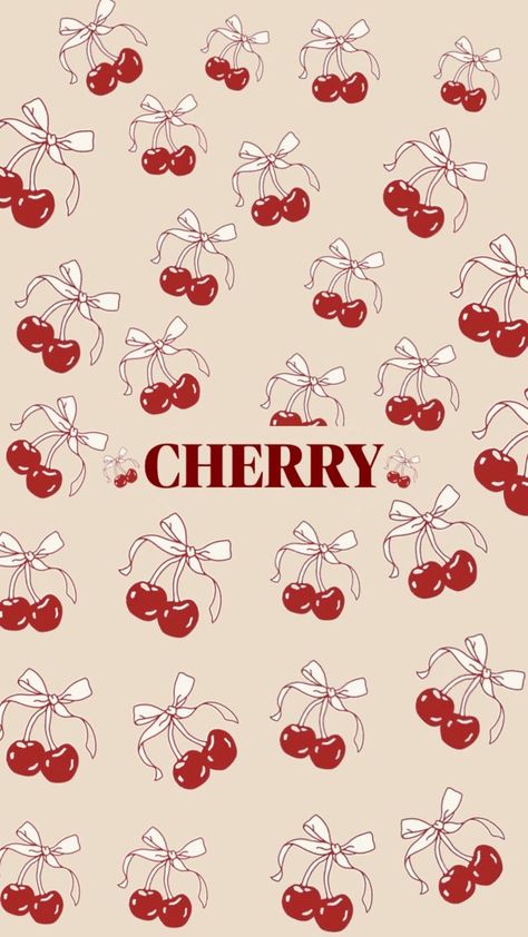 Cherry Wallpaper Aesthetic Iphone, Cherry Vintage, Pink Glitter Wallpaper, Dorm Wall Art, Chic Wallpaper, Simple Phone Wallpapers, Iphone Wallpaper App, Collage Background, Iphone Wallpaper Photos