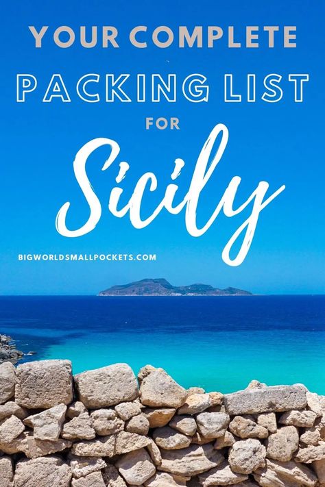 Only Packing List for Sicily You Need! - Big World Small Pockets What To Pack For London, Italy In October, September Travel, Italy Summer Outfits, Holiday Packing Lists, Fall Packing, Packing Essentials List, Catania Sicily, Sicily Travel