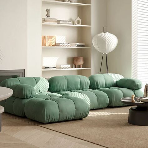 Green L Shaped Sofa Bed Module Relax Wood Legs Xxl Minimalist Unusual Couch Ergonomic Large Lounge Green L Shaped Sofa, L Shaped Sofa Bed, Large Lounge, Living Room Furniture Styles, Togo Sofa, Ergonomics Furniture, Shaped Sofa, Inspire Me Home Decor, Salon Furniture