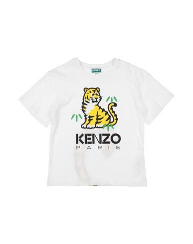 Jersey Brand logo Solid color with print Crewneck Short sleeves No pockets Stretch Machine wash Do not tumble dry Do not bleach Tiger Logo, Wardrobe Classic, Kenzo Kids, Style Savvy, White Tiger, Stella Mccartney Kids, Tiger Print, Kids Shorts, Boys T Shirts