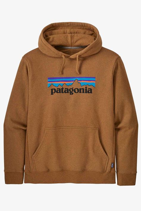 Patagonia Men’s P-6 Logo Uprisal Hoodie in Bear Brown Patagonia Hoodie, Patagonia Style, 6 Logo, Mens Hiking, Ski Club, Bear Brown, Sides For Ribs, Good Environment, Recycled Bottles