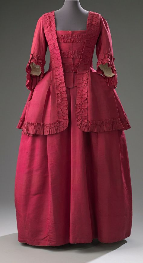 1750-75 1770s Dress, 1750s Fashion, 1760s Fashion, 1700s Fashion, 1800s Clothing, 18th Century Dresses, Colonial Dress, 18th Century Women, Historical Costuming