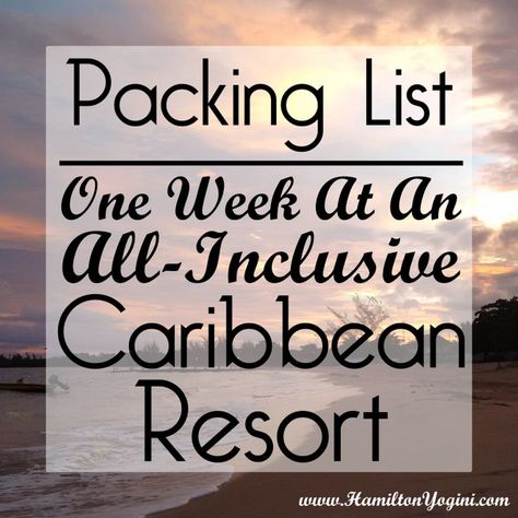 Packing List One Week, Resort Packing List, Jamaica Honeymoon, Jamaica All Inclusive, Honeymoon Packing List, Jamaican Vacation, Beach Vacation Packing, Beach Vacation Packing List, Caribbean Resort