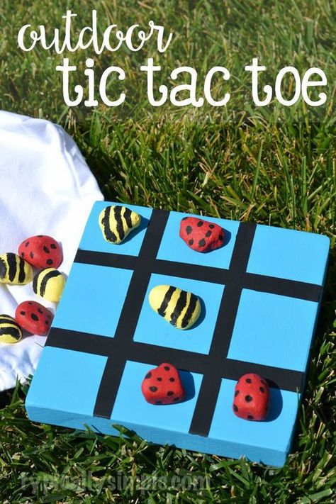 4h Fair Projects, 4h Project Ideas For Fair, Outdoor Tic Tac Toe, Tic Tac Toe Diy, Outdoor Party Games, Summertime Crafts, Fun Summer Crafts, Tic Tac Toe Game, Diy Projects For Kids