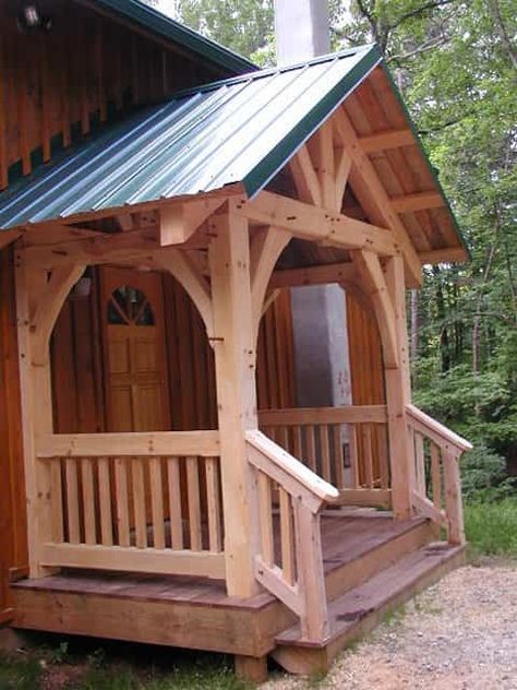 Door Overhang, Timber Frame Porch, Building A Porch, Porch Roof, Front Porch Design, Door Awnings, Porch Deck, House With Porch, Porch Design