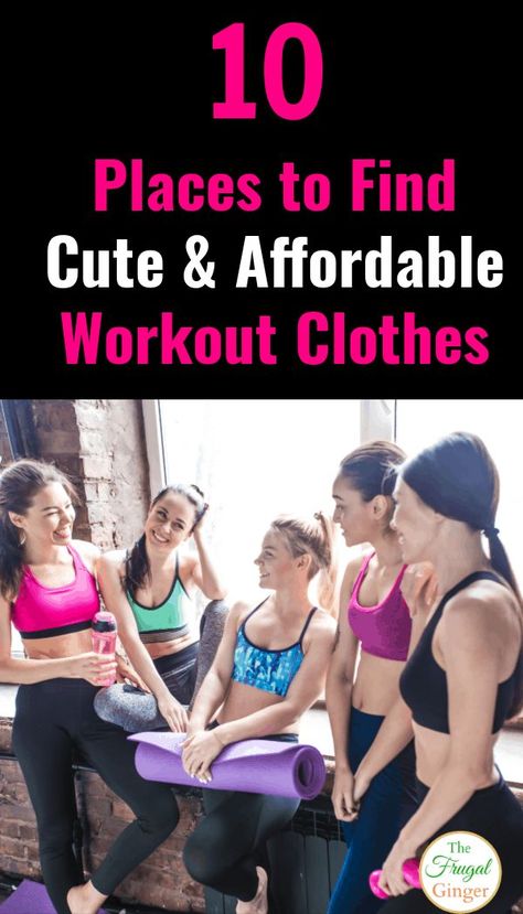 Save money on workout clothes and gym outfits. These are the best places to get affordable, cheap, and cute styles on a budget. #activewear #workoutclothes #savemoney Affordable Workout Clothes, Making Money On Youtube, Gym Outfits, Frugal Living Tips, Managing Your Money, Fit Mom, Ways To Save Money, Lose Belly, Ways To Save