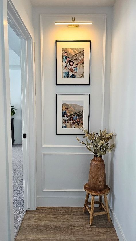 A little picture frame moulding goes a long way ✨️ I've had this vision in my head since we moved in almost a year ago, and we're just… | Instagram Picture Frame Moulding, January 21, Home Entrance Decor, Studio Mcgee, Decor Home Living Room, Living Room Inspo, Home Design Decor, Home N Decor, In My Head