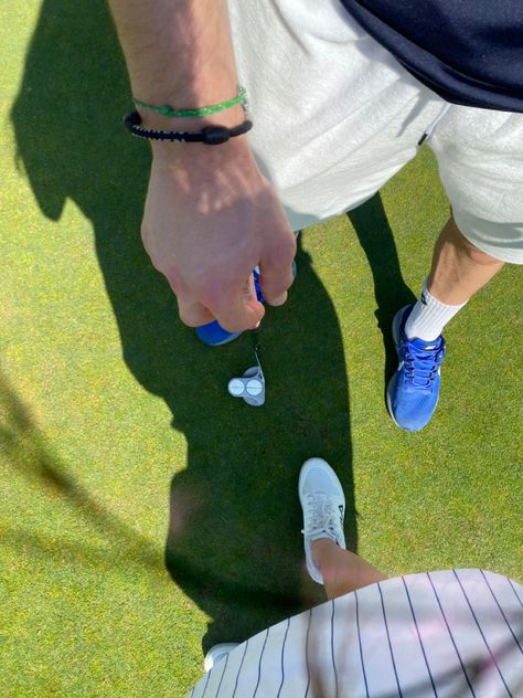 Golf Aesthetic Couples, Golf With Boyfriend, Couple Golfing Aesthetic, Golf Boyfriend Aesthetic, Golf Guy Aesthetic, Golf Date Aesthetic, Golf Couple Aesthetic, Golf Couple Pictures, Golf Aesthetics Men