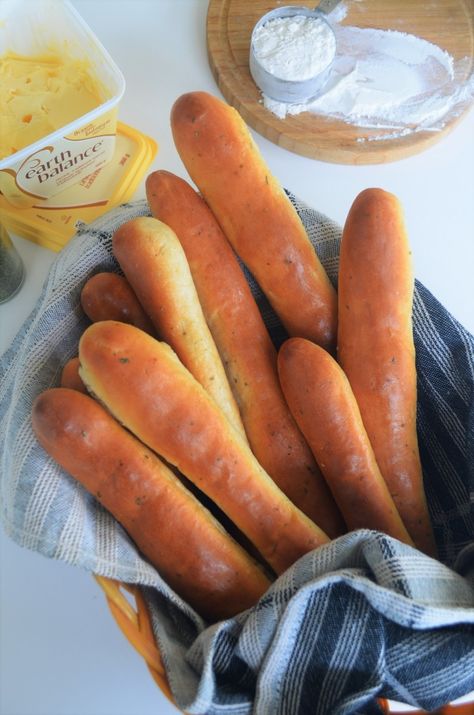 Small Batch Breadsticks, Small Batch Crusty Bread, Small Batch Bread, Appetizer Bread, Crazy Bread, Bread Stick, Homemade Breadsticks, Garlic Rolls, Homemade Garlic Bread