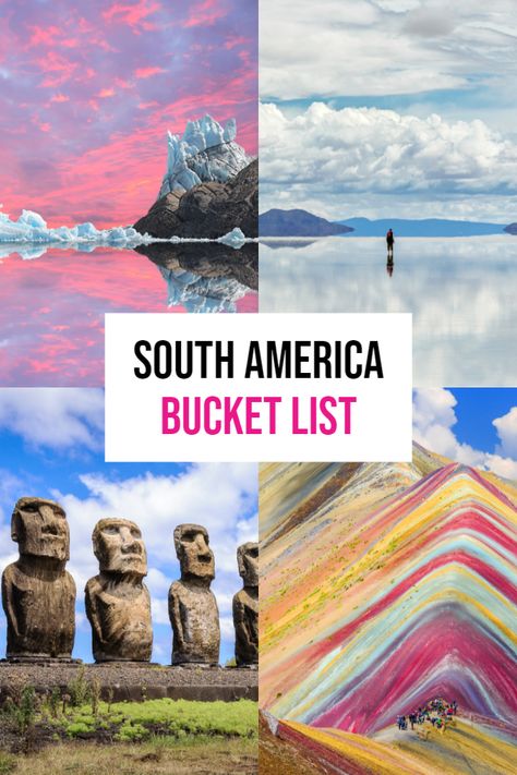 South American Travel Itinerary, Places To Visit In South America, Best Places To Travel In South America, America Travel Bucket List, Argentina Places To Visit, Traveling South America, Places To Visit In Brazil, Travelling South America, South America Backpacking