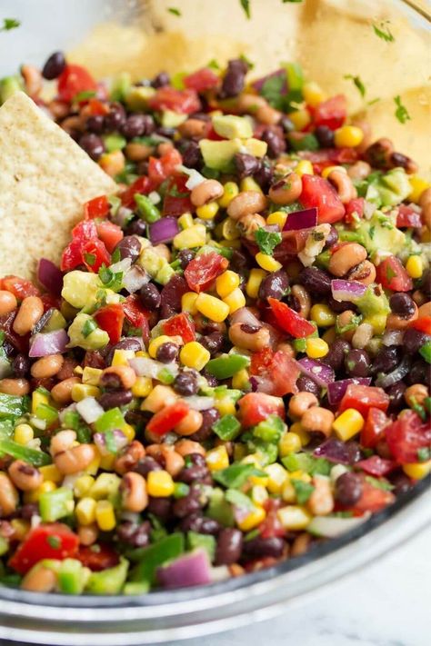 Cowboy Caviar Recipe Pioneer Woman, Cowboy Salad, Texas Caviar Recipe, Texas Caviar, Corn Salsa Recipe, Bean Dip Recipes, Caviar Recipes, Pasta Varieties, Black Bean Corn