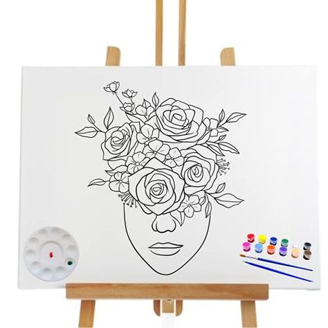 Paint And Sip Picture Ideas, Wine And Paint Party Ideas Canvases, At Home Paint And Sip Party, Diy Paint Night Ideas, Pre Drawn Canvas For Adults, Couple Activity, Pre Drawn Canvas For Painting, Date Night Couple, Diy Date Night