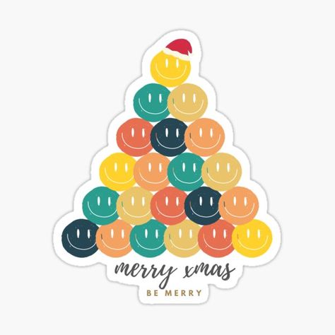 Colorful smiley emoji design is perfect for your stickers, iPhone cases, and so on. It can be also given as a birthday or Christmas gift for your friends or relatives who also love smiley face. The design is also fitting in time for Christmas Day • Millions of unique designs by independent artists. Find your thing. Emoji Christmas Tree, Smiley Face Christmas, Emojis Wallpaper, Colorful Smiley Face, Emoji Christmas, Love Smiley, Emoji Design, Smiley Emoji, Wallpaper Stickers