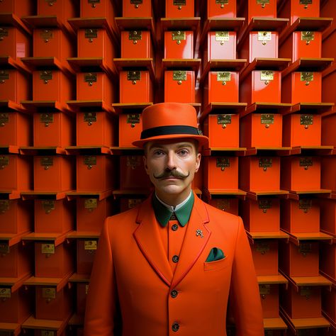 Wes Anderson Portrait Style, Wes Anderson Set Design, Wes Anderson Style Photography, Wes Anderson Portrait, Wes Anderson Christmas, Vintage Hotel Aesthetic, Wes Anderson Hotel, West Anderson, Anderson Aesthetic