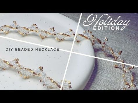 How to Make Stunning Beaded Necklace For Special Occasions | Beading Tutorial | DIY Beads Jewellery - YouTube Beading Art, Beaded Necklace Tutorial, Beadwork Necklace, Beaded Necklace Designs, Beaded Necklace Diy, Necklace Tutorial, Beads Jewellery, Beaded Earrings Patterns, Beading Tutorial