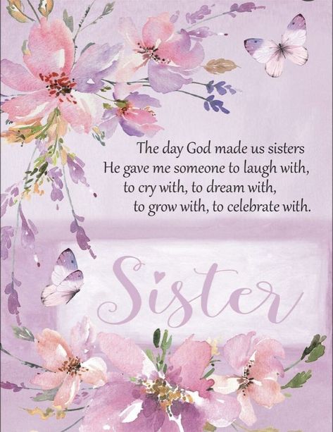 Card For Sister Birthday, Cards For Sister, Sister Birthday Wishes, Happy Birthday Little Sister, Religious Birthday Wishes, Birthday Greetings For Sister, Hey Sister, Birthday Card For Sister, Birthday Verses For Cards