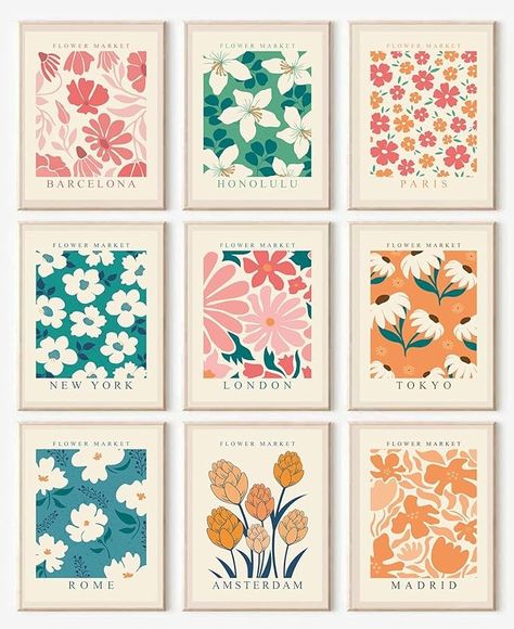 Amazon.com: Flower Market Wall Decor Poster Prints, Flower Market Room Decor, Set of 9 UNFRAMED (8''x10''), Flower Market poster, Flower Market prints,FLower Market Room Decorations, Flower Bothanic Poster: Posters & Prints Poster Prints Flower, Poster Flower Market, Flower Market Prints, Contemporary Bedroom Design, Poster Flower, Pastel Poster, Market Poster, Flower Market Poster, Unframed Wall Art