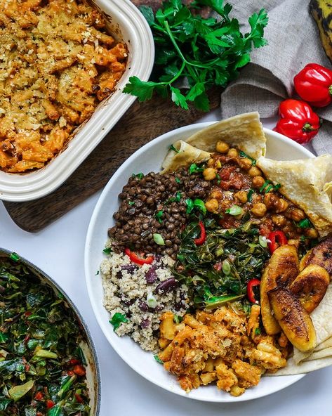 Vegan Caribbean Feast — rachel ama Rachel Ama, Vegan Soul Food, Plat Vegan, Vegan Mac And Cheese, Protein Recipes, Jamaican Recipes, Recipes Vegan, Caribbean Recipes, Plant Protein