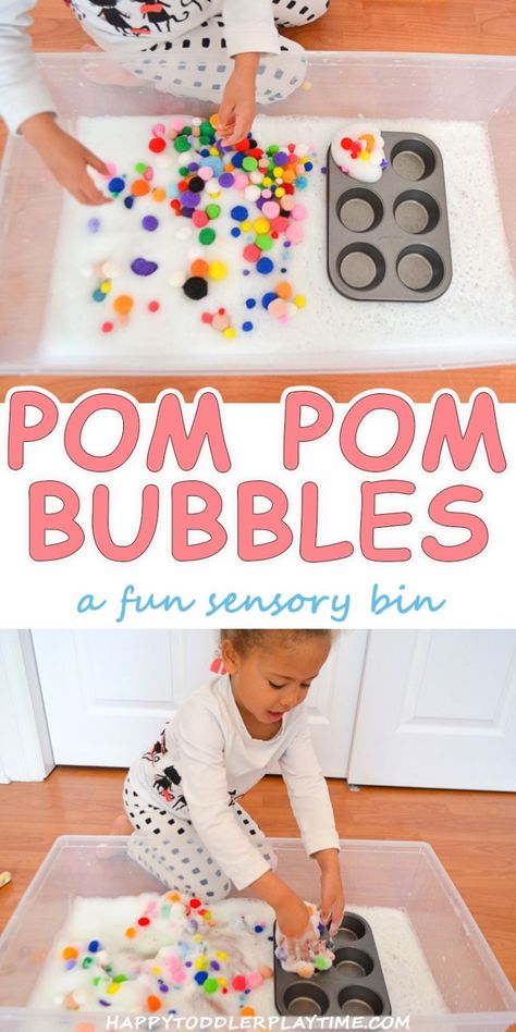 Foam Sensory Bin, Bubble Crafts, Bubble Activities, Bee Crafts For Kids, Bubble Foam, Preschool Fine Motor Activities, Pom Crafts, Kids Craft Room, Sensory Ideas