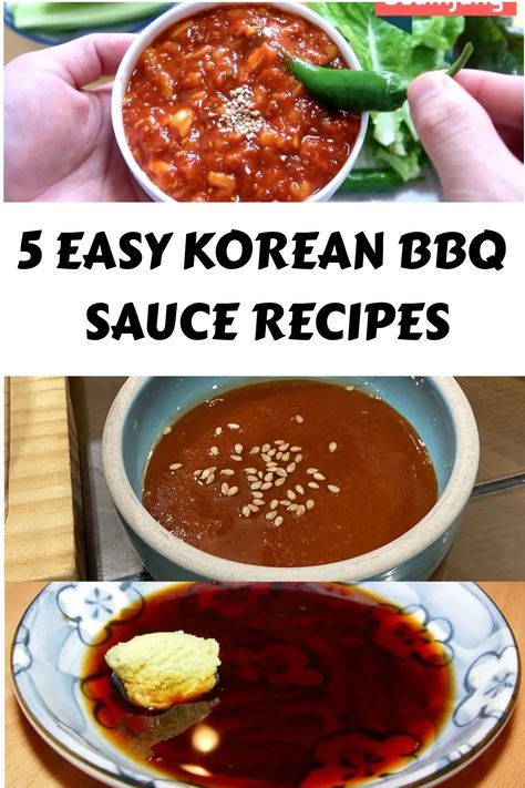 5 EAsy korean bbq sauce recipes Korean Bbq Dipping Sauce, Scallion Salad, Bbq Dipping Sauce, Bbq Sauce Recipes, Grilled Appetizers, Korean Bbq Restaurant, Korean Bbq Sauce, Bbq Brisket, Steamed Eggs