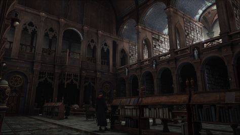 Hogwarts Legacy Library, Hogwarts Legacy Interior, Shifting Places, Hogwarts University, Hogwarts Visuals, Harry Potter Locations, Hogwarts Founders, Hogwarts Library, Marauders Dr