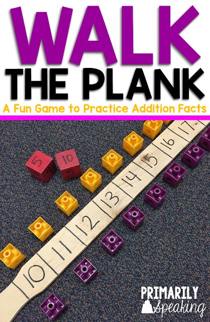 Easy Math Games, Easy Math, Walk The Plank, Math Night, Math Fluency, Basic Addition, Daily Five, Math Games For Kids, Addition Facts