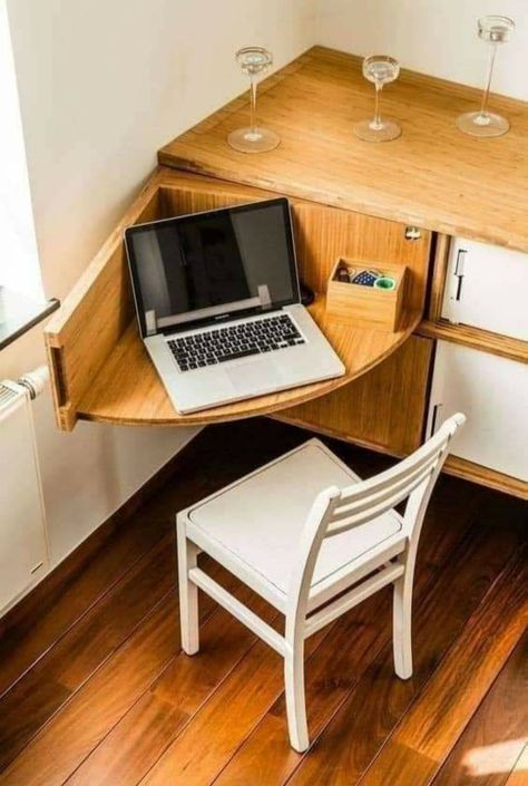 Desk Ideas For Small Spaces, Furniture Ideas For Small Spaces, Diy Computer Desk, Beautiful Room Ideas, Diy Furniture Ideas, Small Kitchen Organization, Ideas For Small Spaces, Desk Ideas, Space Furniture