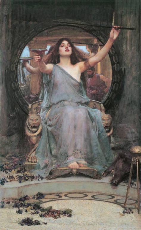 John William Waterhouse Circe Offering the Cup to Ulysses 1891, High Quality Hand Painted Oil Painting Reproduction - Etsy UK Circe John William Waterhouse, John William Waterhouse Wallpaper, Circe Offering The Cup To Ulysses, John Waterhouse Paintings, Preraphaelites Paintings, Waterhouse Circe, Waterhouse John William, Circe Aesthetic, Classic Art Paintings