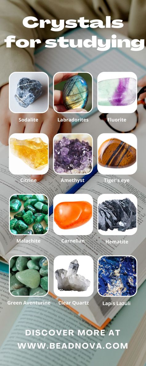 Best Crystals for Studying: 23 Study Crystals That Help You Stay Concentrated - Beadnova Green Tourmaline Jewelry, Green Aventurine Jewelry, Tourmaline Meaning, Red Jasper Jewelry, Selenite Jewelry, Pyrite Jewelry, Smoky Quartz Jewelry, Crystal Uses, Red Jasper Stone