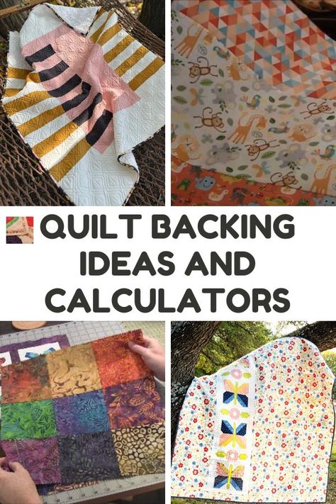 A Simple Guide to Creative Quilt Backing Ideas! This page is full of fun and creative quilt backing ideas along with quilt backing calculators. Piecing Quilt Backing Ideas, Quilt Back Ideas Simple, Pieced Quilt Backing Ideas, Quilt Backing Ideas Layout, Quilt Backing Ideas, Backing Ideas, Backing A Quilt, Quilt Backing, Lap Quilts