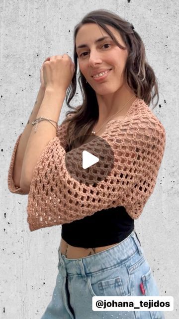 Make Crop Top, Crop Top Tutorial, Bolero Crochet, Crochet Blanket Tutorial, Crop Top Pattern, Crochet Crop Top Pattern, Stylish Crochet, Instagram Tutorial, Crochet Crop