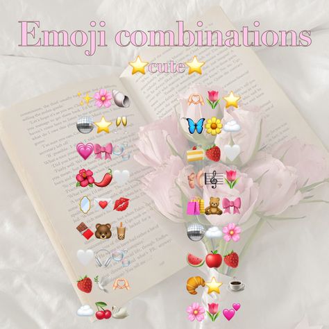 Cute emoji combinations aesthetic pink Emojis Combinations, Aesthetic Emojis, Cute Emoji Combinations, Pink Food, Emoji Combinations, Desi Aesthetic, Cute Emoji, Aesthetic Pink, Hindu Art