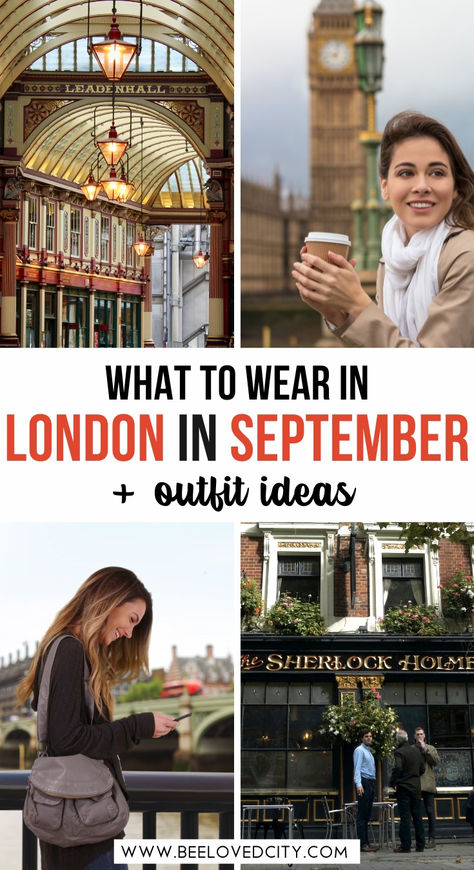 Heading to London in September? Pack for mild weather with layers like light jackets, sweaters, and comfortable shoes for exploring the city. September in London can be unpredictable, so bring an umbrella and mix chic outfits with cozy knits for cooler evenings. Think casual yet stylish for a perfect autumn look! #LondonSeptemberStyle #LondonPackingTips #AutumnInLondon London England Outfits Fall, London Autumn Fashion, London Fashion September, London Fashion In October, London In October Outfits Women, London In Fall Outfits, London Outfit October, Autumn London Outfit, Outfits For London In October