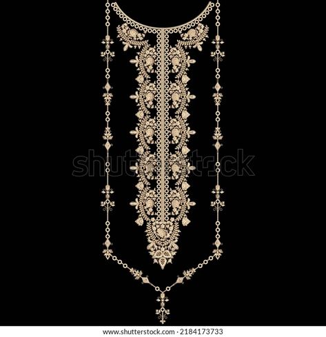 Neckline Embroidery Designs, Victorian Inspired Fashion, Embroidered Ornaments, Embroidery Neckline, Neck Lines, Neckline Embroidery, Fabric Work, Fabric Print Design, Girls Dresses Sewing