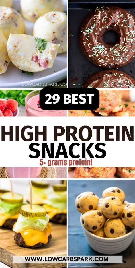 As someone who’s always on the go, I’ve found that choosing high-protein snacks is a lifesaver, especially when I don’t have time to cook. Not only do they keep me full for longer, but they also give me the energy boost I need to power through my day. That’s why I’m excited to share with you my favorite 29 high protein snacks. These are my go-to choices, each one super easy to prepare and deliciously satisfying. Snacks To Try, Healthy High Protein Snacks, Resepi Biskut, Protein Dinner, Healthy Protein Snacks, Breakfast Low Carb, Healthy High Protein Meals, Protein Desserts, Protein Cookies