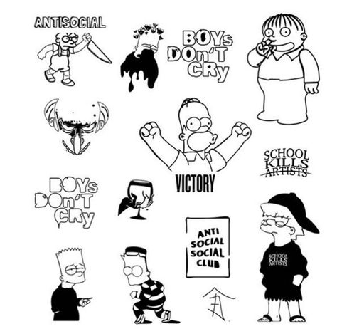 Anti Social Social Club Tattoo, Anti Social Tattoo, Club Tattoo, School Clubs, Anti Social Social Club, Funny Tattoos, Anti Social, Social Club, Mobile Wallpaper