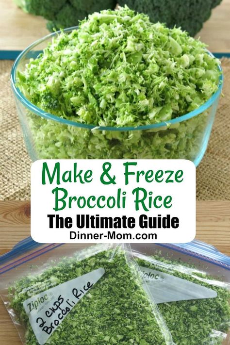 Rice broccoli and freeze it, so you can EASILY make healthy, low-carb, and gluten-free recipes. No blanching required! This ultimate guide will answer all your questions! #ricedbroccoli How To Prepare Broccoli, Riced Broccoli Recipes, Riced Broccoli, Rice Broccoli, Rice On The Stove, Frozen Cauliflower Rice, Rice Recipes For Dinner, Low Carb Appetizers, Keto Friendly Desserts