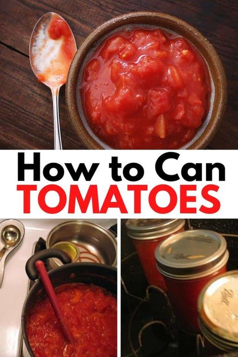 Tomatoes are a wonderful long-term storage food. Learning how to can tomatoes is a great way to store the abundance you may be getting from your garden! Whether you’ve spent the time and effort of growing tomatoes in your backyard or you purchased them from a local farm, don’t let any of them go to waste. Store Tomatoes, Preserve Tomatoes, Canned Salsa, Canned Salsa Recipes, Can Tomatoes, Dry Soup Mix, Canning Salsa, Fresh Tomato Recipes, Canning Vegetables