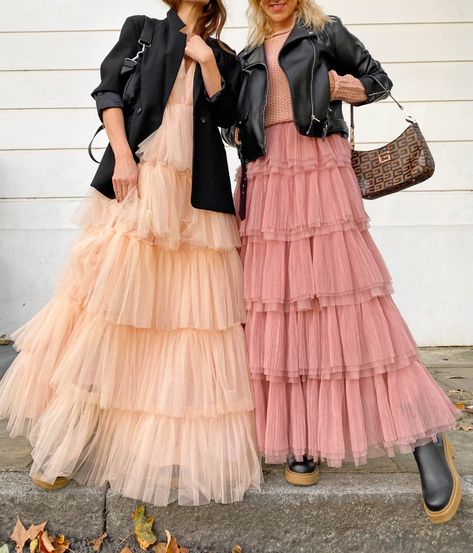 Tulle Dress Layered, Layered Tiered Dress, Tiered Tulle Dress, Layered Tulle Dress, Ruffle Long Dress, Tiered Tulle Skirt, Summer Dresses 2023, Cultural Fashion, Autumn Outfit Ideas