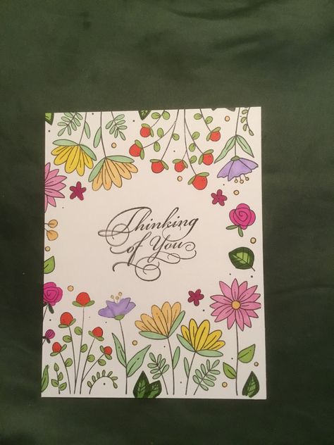 Floral Cover Page Design, Flower Cards Handmade Drawing, Flowers Front Page Design, Birthday Card Front Page Design, Birthday Card Flowers Drawing, Card Front Page Ideas, Flower Cover Page, Chart Borders Design For School, Flower Border Design Aesthetic