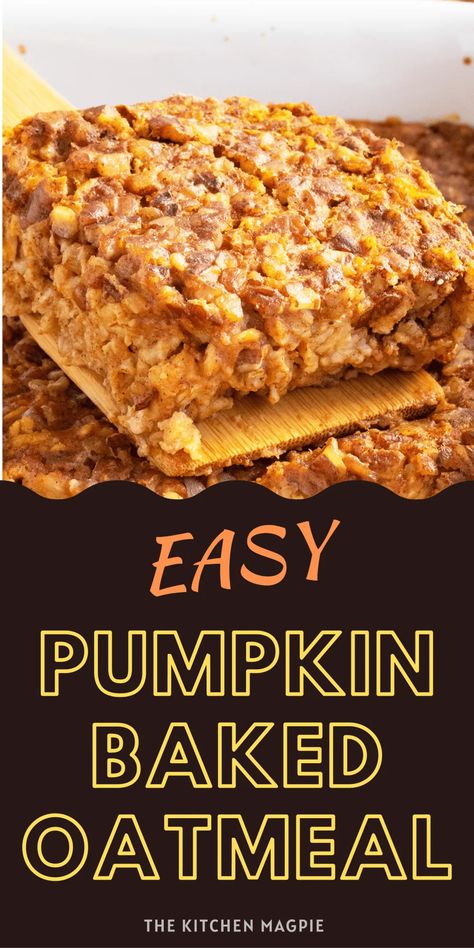 This pumpkin baked oatmeal is a great start to the day with a great pumpkin flavor and hearty oatmeal to keep you full. Pumpkin Baked Oatmeal, Pumpkin Oatmeal Muffins, Super Start, Baked Oatmeal Cups, Pumpkin Recipes Easy, Pumpkin Pudding, Oatmeal Bread, Pumpkin Pie Mix, Classic Breakfast