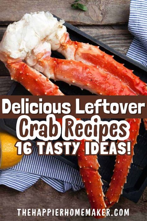 Got leftover crab and need inspiration? Look no further! Check out these 15 mouthwatering leftover crab recipes perfect for using up Dungeness, blue, snow, or king crab legs. From crab cakes to pasta dishes, these recipes ensure every last bite is savored! King Crab Recipe, Crab Meat Salad Recipe, Crab Pasta Recipes, Blue Crab Recipes, King Crab Legs Recipe, Dungeness Crab Recipes, Crab Meat Salad, Crab Legs Recipe, Mini Crab Cakes