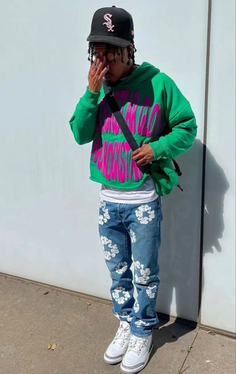 Pappiquan Outfits, Tuff Fits Men, Unique Outfits Men, Guys Fits Streetwear, Mens Drippy Outfits, Men Outfits Drip, Street Wear Men Outfits, Fashion Men Streetwear, Outfit Inspo Men