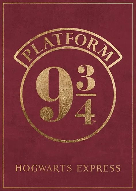 Platform 9 3-4 Illusion Harry Potter Poster Gryffindor, Hogwarts Posters Printable, Vintage Harry Potter Posters, Platform 9 3/4 Printable, Quidditch Decor, Platform 9 3/4, Harry Potter Posters Printable, Room Posters Printable, Hogwarts Sign