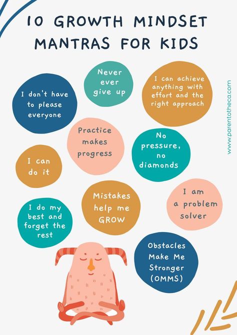 Here are our favorite mantras to build resilience, grit and foster growth mindset in children. Preschool Growth Mindset, Books For Growth Mindset, Free Growth Mindset Printables, Growth Mindset Preschool, Intrinsic Motivation For Kids, Emotional Intelligence For Kids, Growth Mindset Activities For Kids, Accepting No Activities For Kids, Growth Mindset Kids